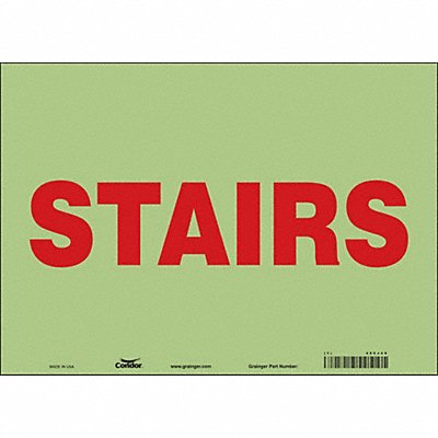 CONDOR 480J49 Safety Sign 10 in x 14 in Glow Vinyl