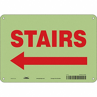 CONDOR 480J58 Safety Sign 7 in x 10 in Polyethylene