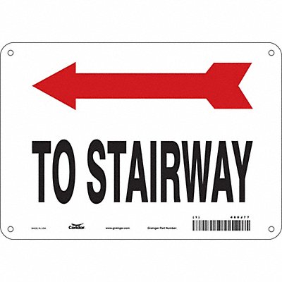 CONDOR 480J77 Safety Sign 7 in x 10 in Polyethylene