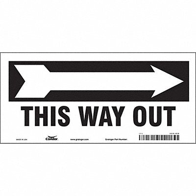 CONDOR 480J89 Safety Sign 6 1/2 in x 14 in Vinyl