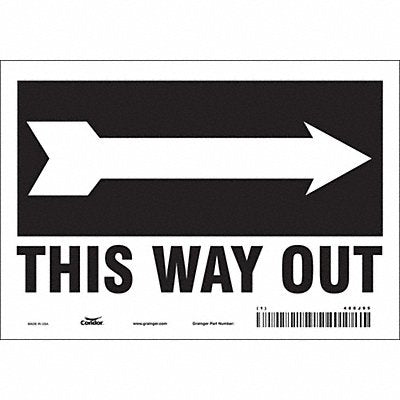 CONDOR 480J95 Safety Sign 7 in x 10 in Vinyl