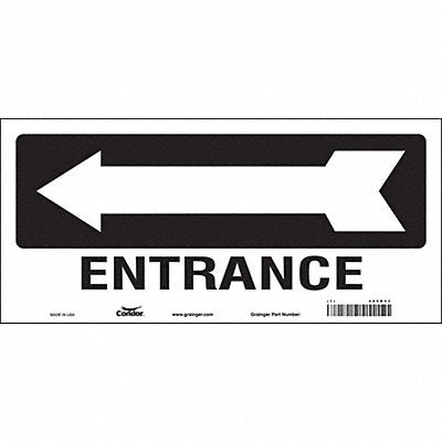 CONDOR 480K33 Safety Sign 6 1/2 in x 14 in Vinyl