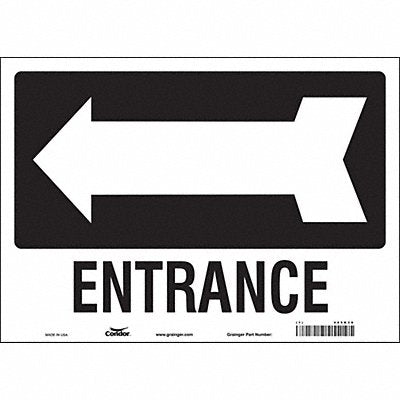 CONDOR 480K39 K1789 Safety Sign 10 in x 14 in Vinyl