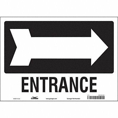 CONDOR 480K48 Safety Sign 10 in x 14 in Vinyl