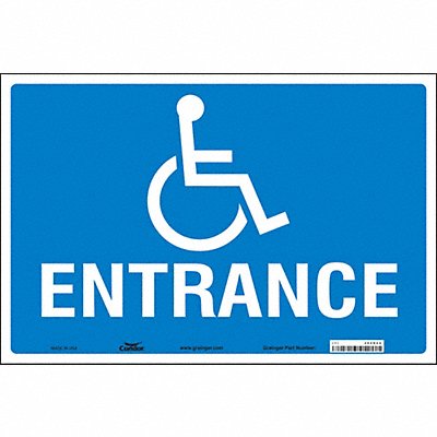 CONDOR 480K64 Safety Sign 12 in x 18 in Vinyl