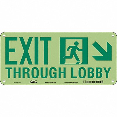 CONDOR 480L19 Safety Sign 10 in x 22 in Aluminum