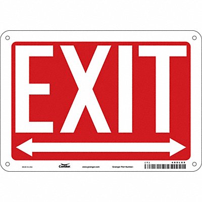 CONDOR 480L65 Safety Sign 7 in x 10 in Aluminum