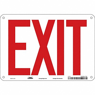 CONDOR 480L76 J7040 Safety Sign 7 in x 10 in Aluminum