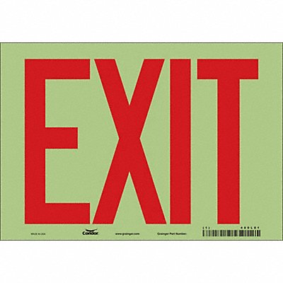 CONDOR 480L81 Safety Sign 7 inx10 in Glow Vinyl