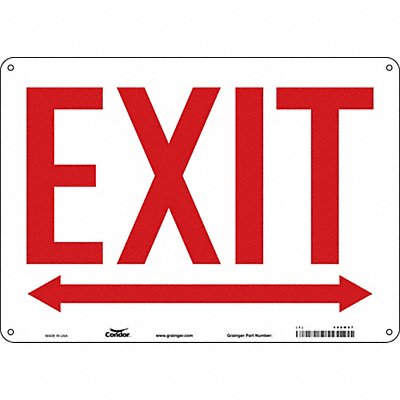 CONDOR 480M07 Safety Sign 10 in x 14 in Polyethylene