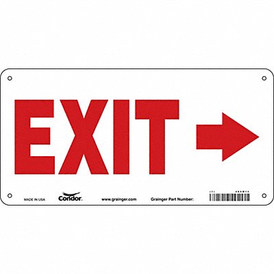CONDOR 480M14 Safety Sign 7 in x 14 in Aluminum
