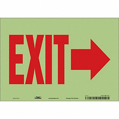 CONDOR 480M22 Safety Sign 14 inx10 in Glow Vinyl