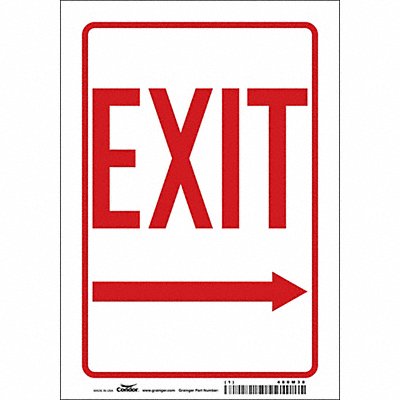 CONDOR 480M38 J7046 Safety Sign 10 in x 7 in Vinyl
