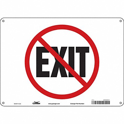 CONDOR 480M41 Safety Sign 10 in x 14 in Aluminum