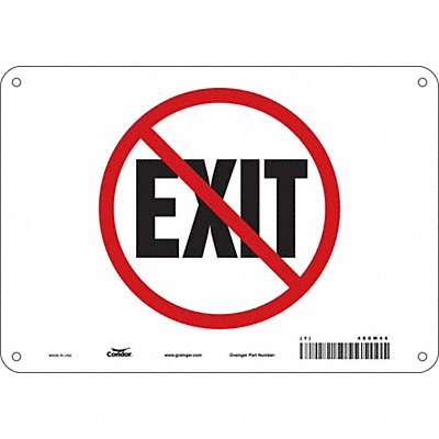 CONDOR 480M46 Safety Sign 7 in x 10 in Polyethylene