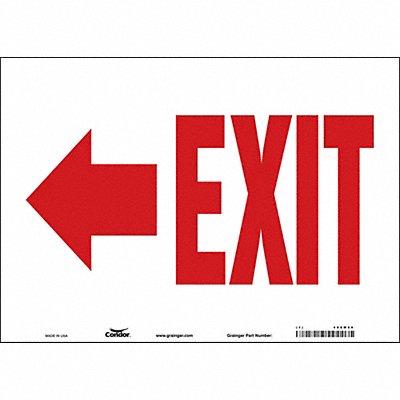CONDOR 480M66 Safety Sign 10 in x 14 in Vinyl