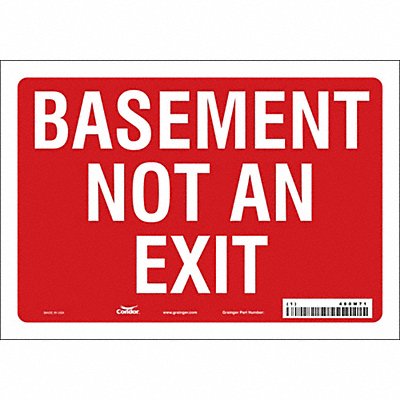 CONDOR 480M71 Safety Sign 7 in x 10 in Vinyl