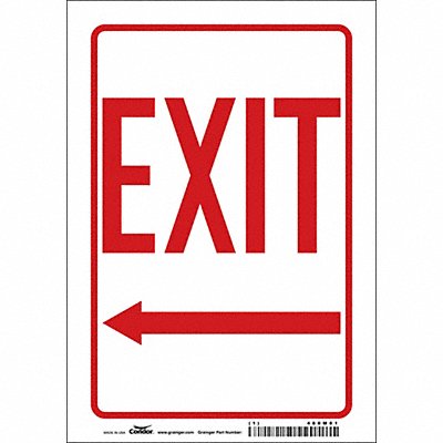 CONDOR 480M81 J7047 Safety Sign 10 in x 7 in Vinyl