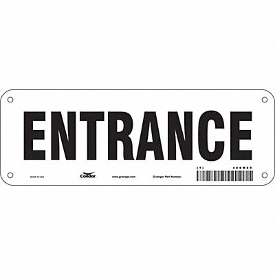 CONDOR 480M85 Safety Sign 3 1/2 x 10 in Polyethylene