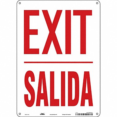 CONDOR 480M88 K1873 Safety Sign 14 in x 10 in Aluminum