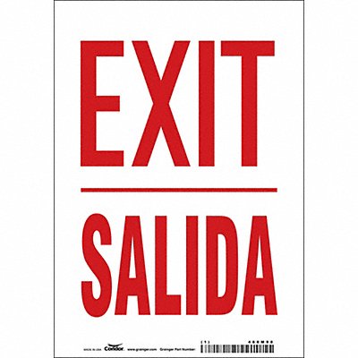 CONDOR 480M98 K1873 Safety Sign 10 in x 7 in Vinyl