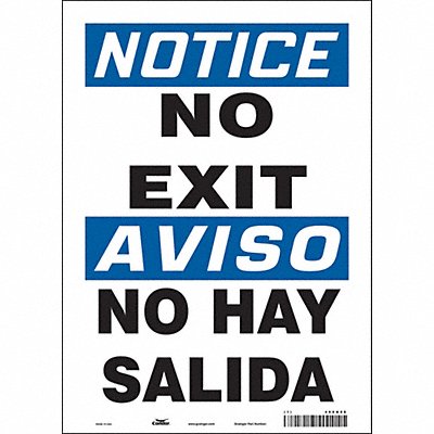 CONDOR 480N98 Safety Sign 14 in x 10 in Vinyl