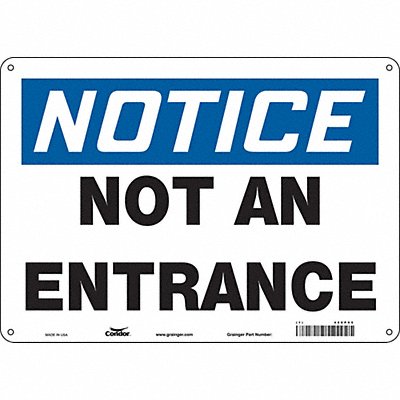 CONDOR 480P05 Safety Sign 10 in x 14 in Polyethylene