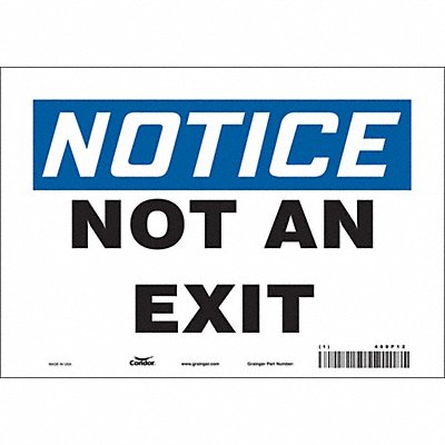 CONDOR 480P12 Safety Sign 7 in x 10 in Vinyl