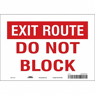 CONDOR 480P24 J7937 Safety Sign 7 in x 10 in Vinyl