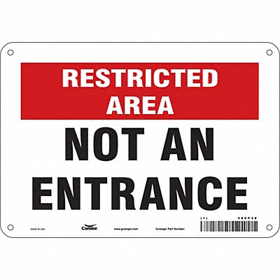 CONDOR 480P38 Safety Sign 7 in x 10 in Aluminum