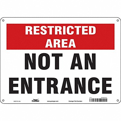 CONDOR 480P41 Safety Sign 10 in x 14 in Polyethylene