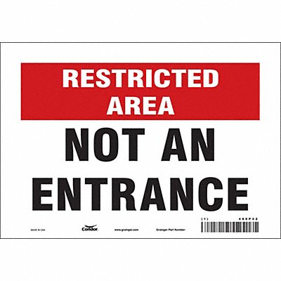 CONDOR 480P42 Safety Sign 7 inx10 in Vinyl