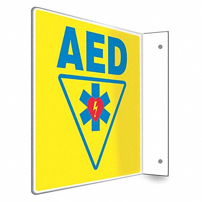 CONDOR 480W41 Safety Sign 8 in x 8 in PETG