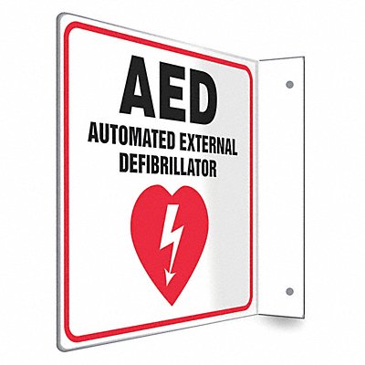CONDOR 480W44 Safety Sign 8 in x 8 in PETG
