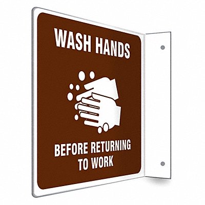 CONDOR 480X87 Safety Sign 8 in x 8 in PETG