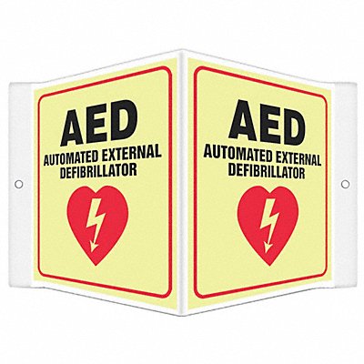 CONDOR 480Y24 Safety Sign 6 in x 8 1/2 in PETG