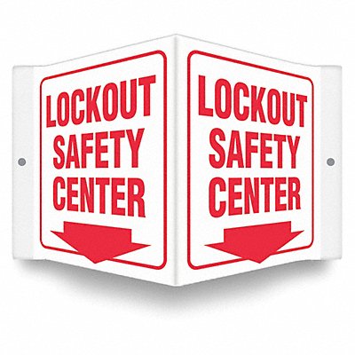 CONDOR 480Y40 Safety Sign 6 inx8 1/2 in PETG