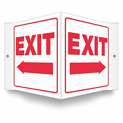 CONDOR 480Y60 Safety Sign 6 in x 8 1/2 in PETG