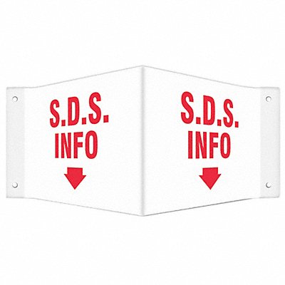 CONDOR 480Y79 Safety Sign 8 inx18 in PETG