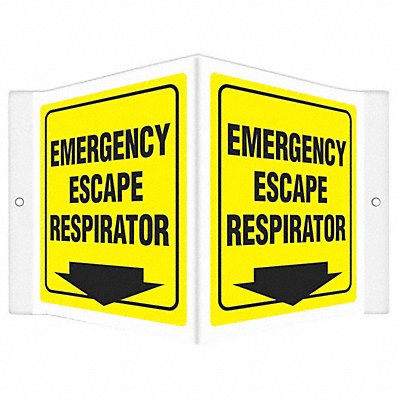 CONDOR 480Y99 Safety Sign 6 in x 8 1/2 in PETG