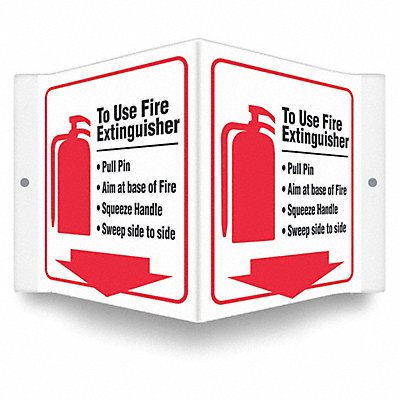CONDOR 480Z56 Safety Sign 6 in x 8 1/2 in PETG