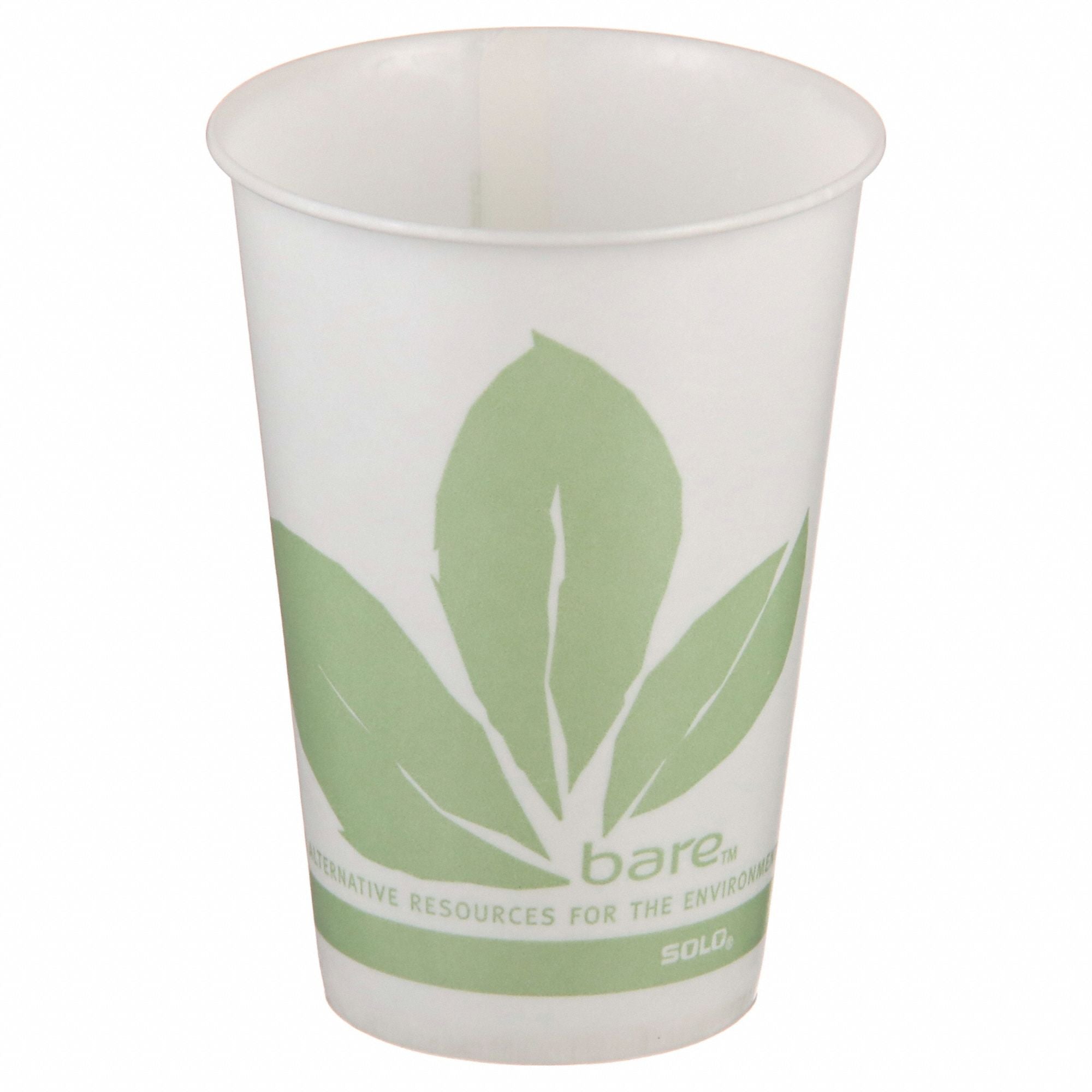 SOLO CUP R12BBJD110 Disp Cold Cup 12 oz White/Green PK2000