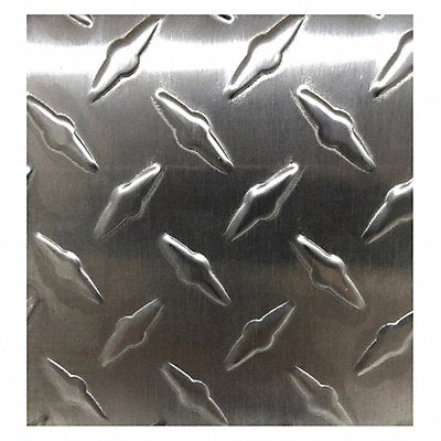 GRAINGER Treadtex304416Gx48x96 Silver Stainless Steel Rectangle 48in Overall W