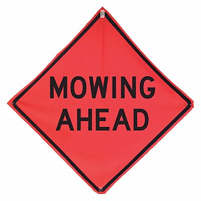 EASTERN METAL SIGNS AND SAFETY 669C48MOMA Mowing Ahead Traffic Sign 48 x 48