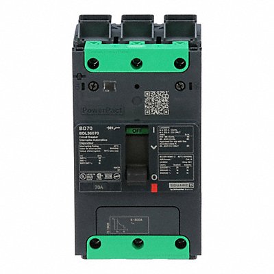 SQUARE D BDL36070 Circuit Breaker 70A 3P 525VAC BDL