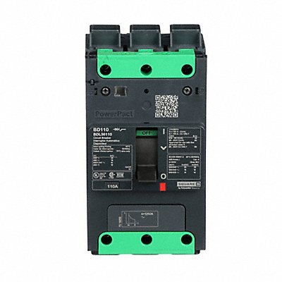 SQUARE D BDL36110 Circuit Breaker 110A 3P 525VAC BDL