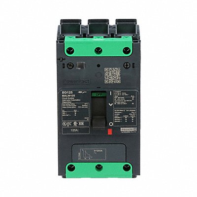 SQUARE D BDL36125 Circuit Breaker 125A 3P 525VAC BDL