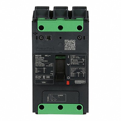 SQUARE D BGL36015 Circuit Breaker 15A 3P 525VAC BGL