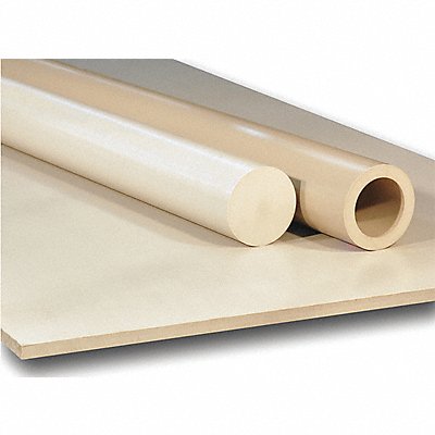 GRAINGER 67165104 K6718 Plastic Rod PEEK 5/8 Dia 8ftL Tan