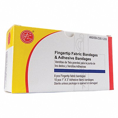 GRAINGER 99990107 Strip Bandages 3 x1 Fabric PK18